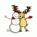 Snowman And Reindeer Happy